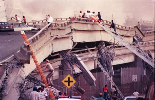 نمونه هایی از خسارت به پل ها در زلزله و فروریزش پل ها در زلزله 1989 Loma Prieta